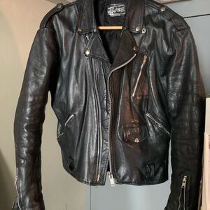 Classic Black Leather Biker Jacket